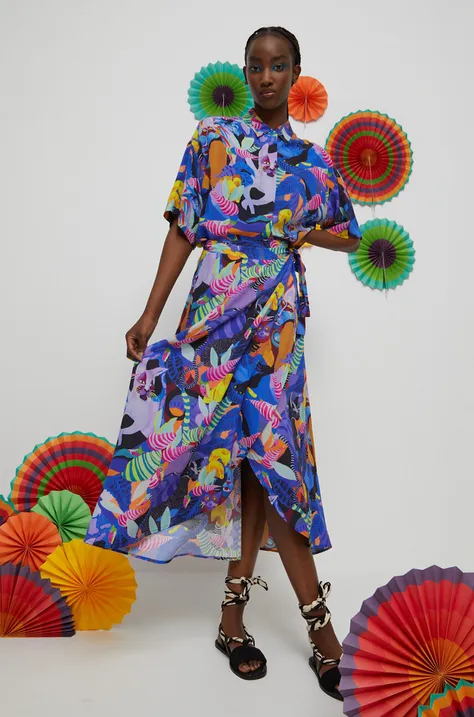 Spódnica damska by Olamaloú kolor multicolor