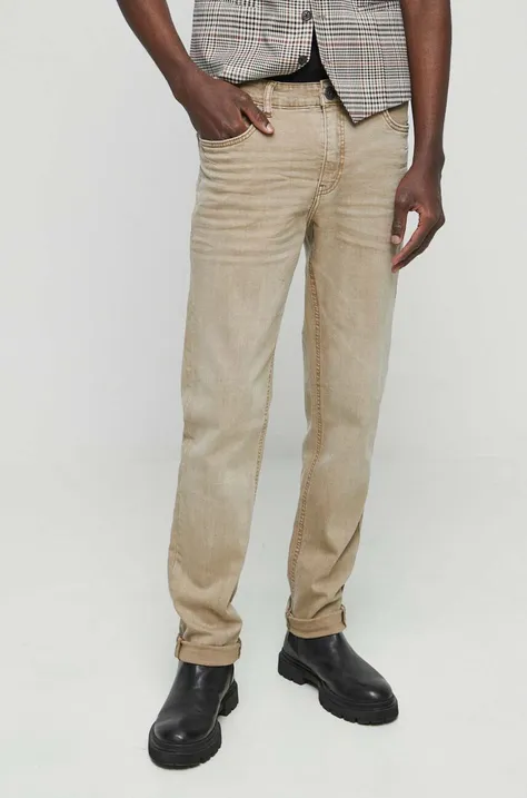 Medicine jeansy męskie kolor beżowy