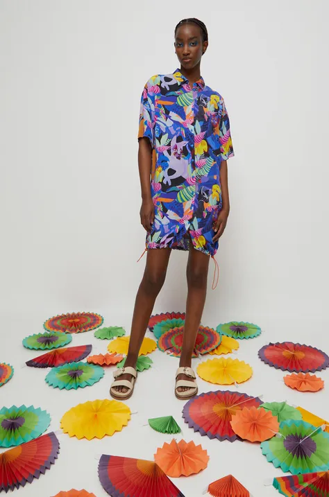 Sukienka damska by Olamaloú kolor multicolor