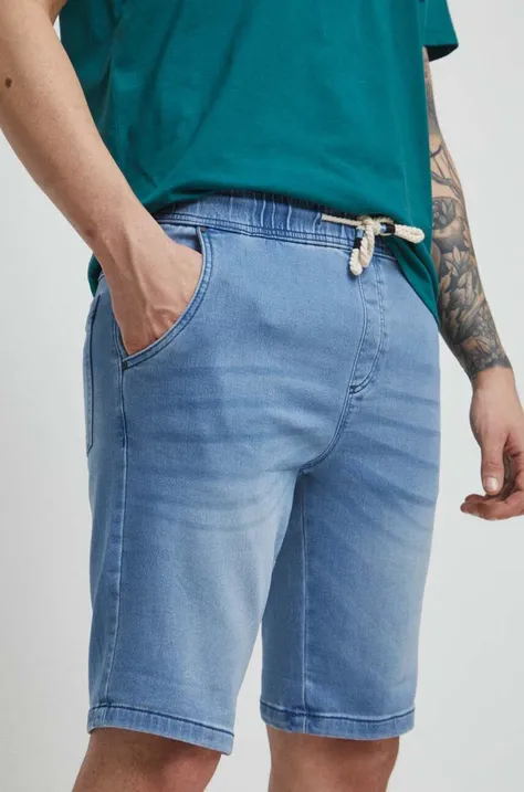 Szorty męskie jeansowe kolor niebieski