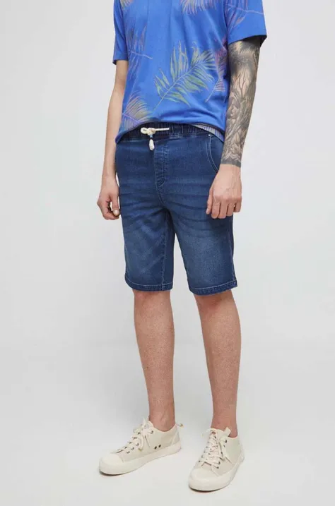 Jeans kratke hlače Medicine moški, mornarsko modra barva