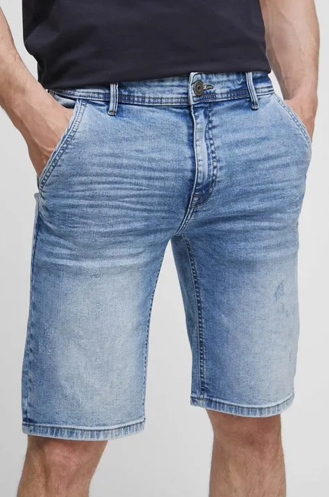 Szorty męskie jeansowe kolor niebieski
