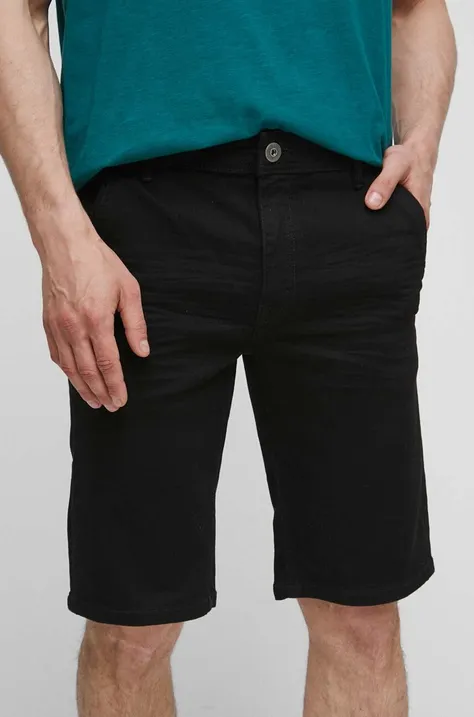 Jeans kratke hlače Medicine moški, črna barva