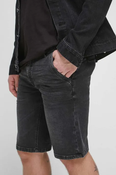 Jeans kratke hlače Medicine moški, siva barva
