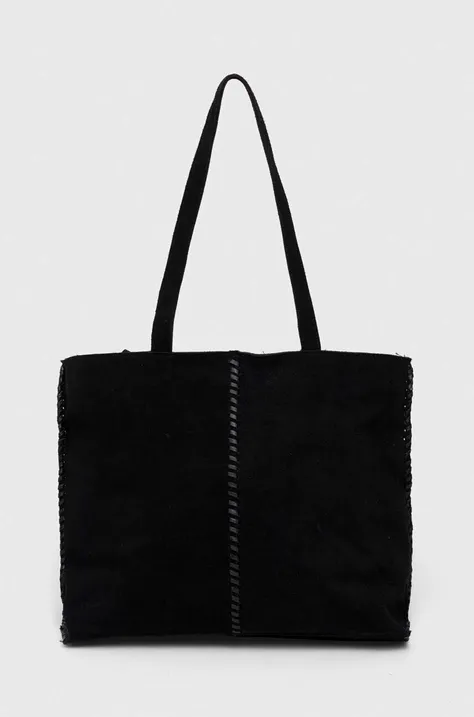 Semišová kabelka dámska čierna farba