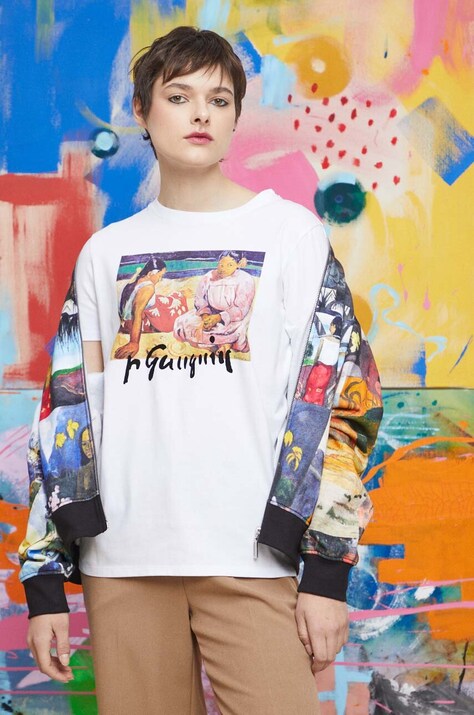 T-shirt damski Eviva L'arte kolor biały