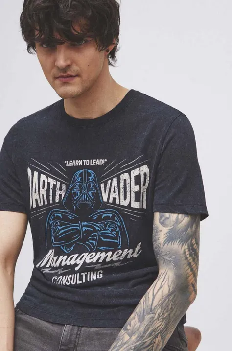 T-shirt bawełniany męski Star Wars kolor czarny