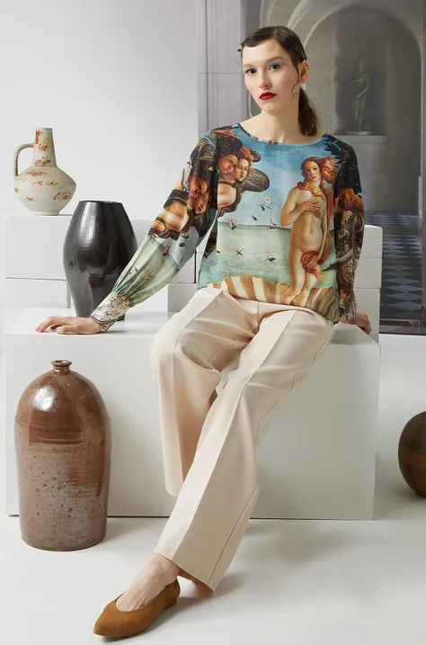 Bluzka damska wzorzysta z kolekcji Eviva L'arte kolor multicolor