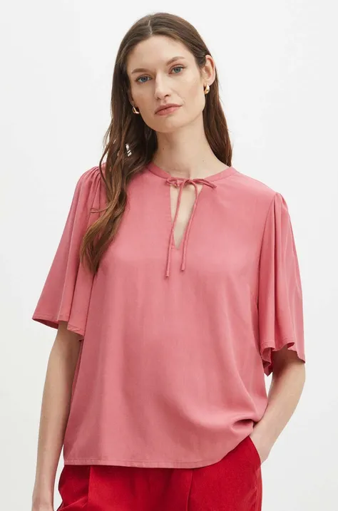 Блузка Medicine жіноча колір рожевий однотонна