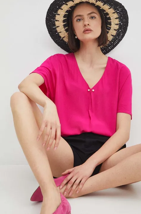 Bluza Medicine za žene, boja: ružičasta, bez uzorka
