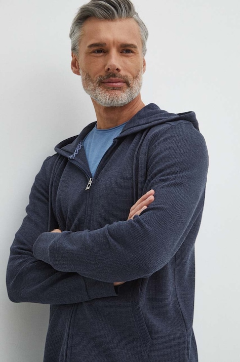 Medicine felső sötétkék, férfi, sima, kapucnis