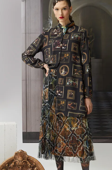 Košeľa dámska z kolekcie Eviva L'arte čierna farba