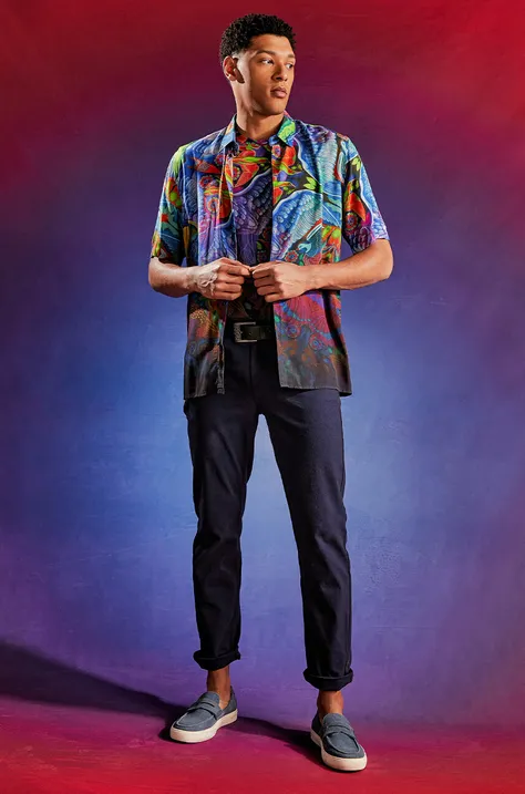 Koszula męska z kolekcji Jane Tattersfield x Medicine kolor multicolor