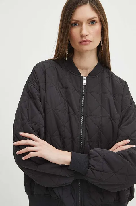 Куртка-бомбер Medicine жіночий колір чорний перехідна