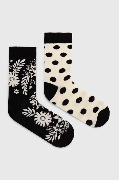 Bavlnené ponožky dámske s rastlinným motívom (2-pack) viac farieb