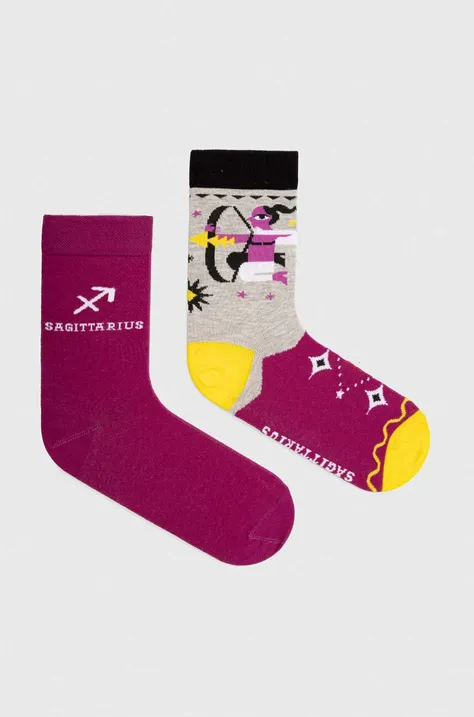 Bavlnené ponožky dámske z kolekcie Zverokruh - Strelec (2-pack) viac farieb