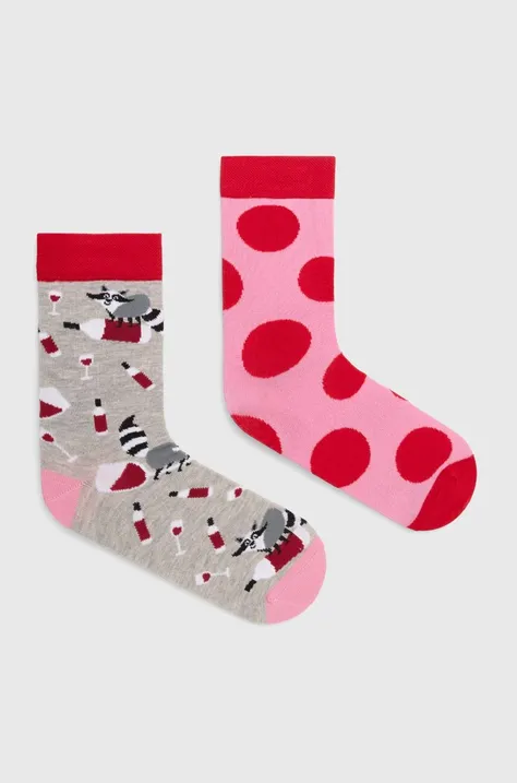 Bavlnené ponožky dámske so vzorom (2-pack) viac farieb