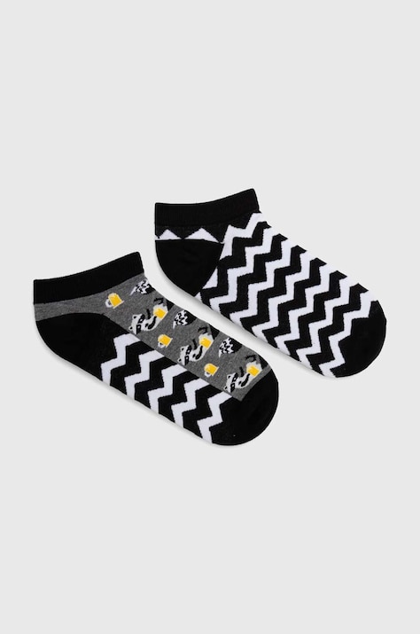 Skarpetki bawełniane męskie wzorzyste (2-pack) kolor multicolor