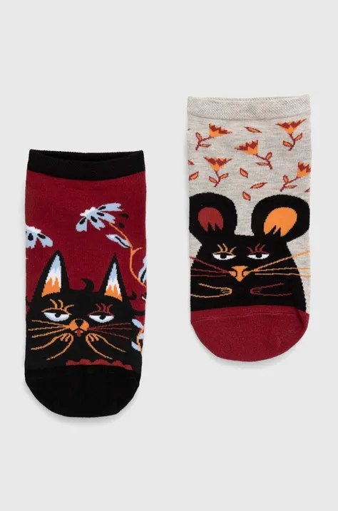 Bavlnené ponožky pánske z kolekcie Deň mačiek (2-pack) viac farieb
