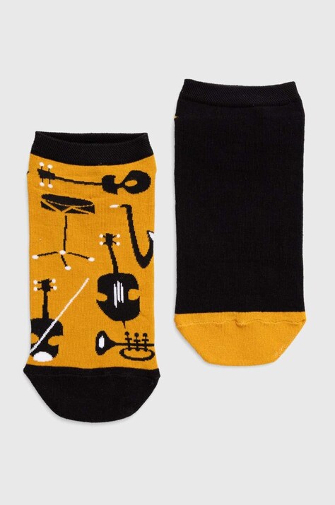 Skarpetki bawełniane męskie z motywem muzycznym (2-pack) kolor multicolor