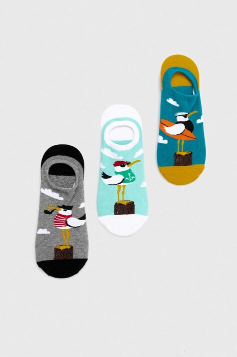 Skarpetki bawełniane męskie z motywem zwierzęcym (3-pack) kolor multicolor