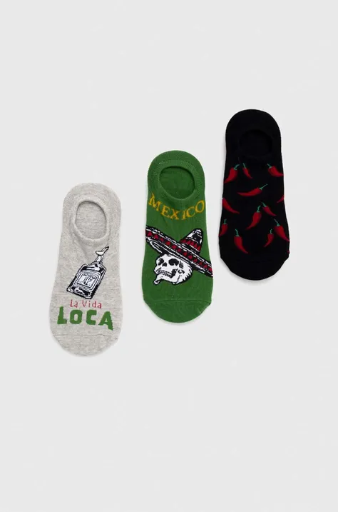 Bavlnené ponožky pánske s mexickými motívmi (3-pack) viac farieb