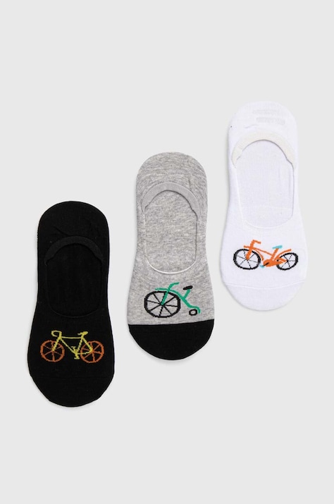 Skarpetki bawełniane męskie wzorzyste (3-pack) kolor multicolor