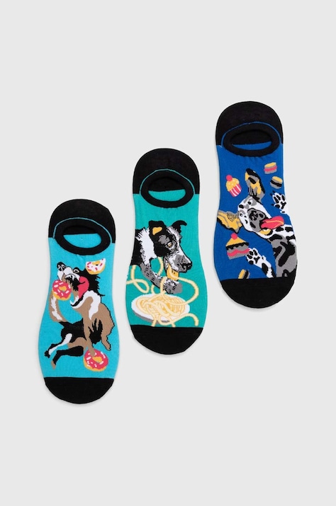 Skarpetki bawełniane męskie w psy (3-pack) kolor multicolor