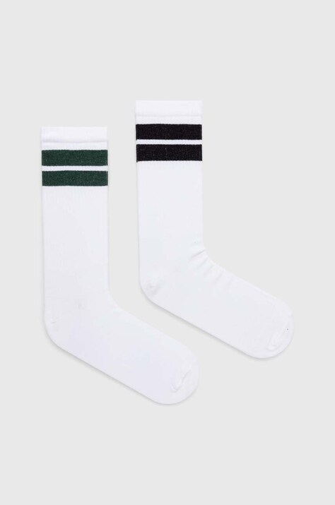 Skarpetki bawełniane męskie z paskami (2-pack) kolor multicolor