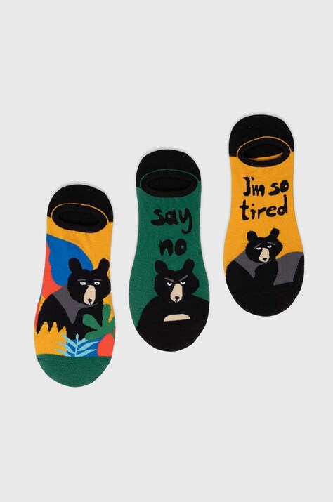 Skarpetki bawełniane męskie z motywem zwierzęcym (3-pack) kolor multicolor