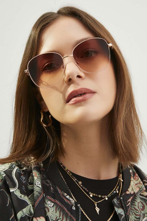 Okulary przeciwsłoneczne damskie kolor brązowy