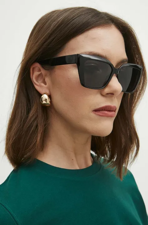 Okulary przeciwsłoneczne damskie z polaryzacją kolor czarny