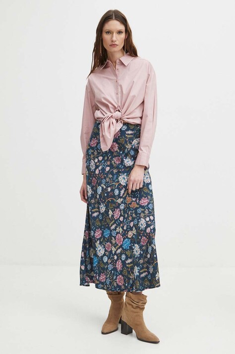 Пола Medicine в тъмносиньо дълга разкроена