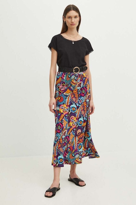 Spódnica damska maxi wzorzysta kolor multicolor