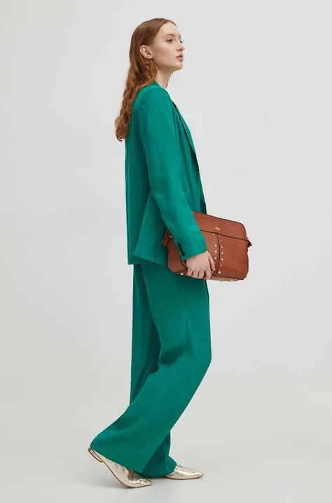 Nohavice dámske zelená farba