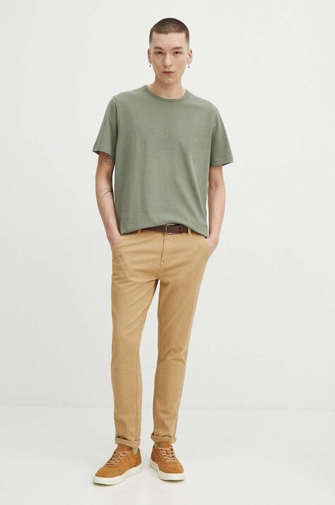 Штани Medicine чоловічі колір бежевий облягаючі