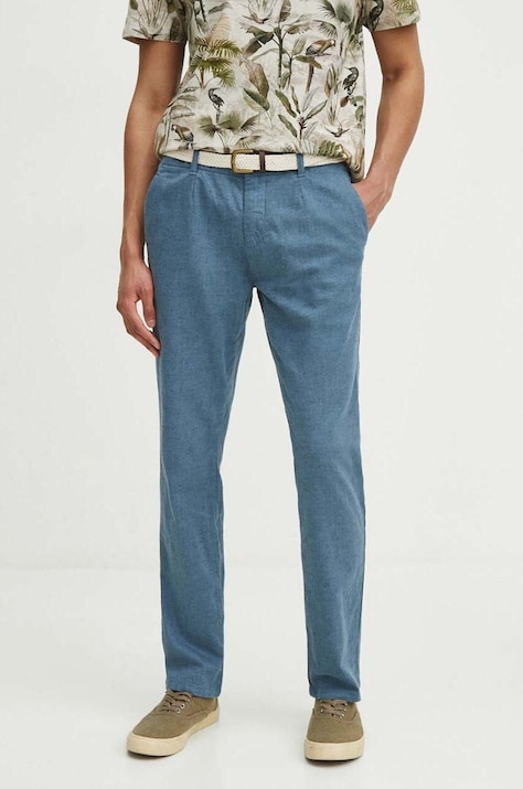 Lanene hlače Medicine za muškarce, ravni kroj