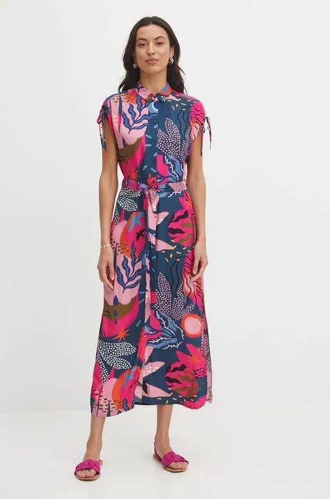 Sukienka damska maxi wzorzysta kolor multicolor