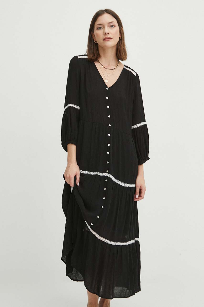 aty Medicine ern barva, maxi, oversize