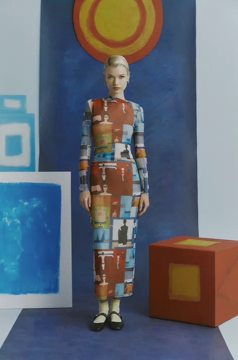 Šaty dámske maxi z kolekcie Jerzy Nowosielski x Medicine viac farieb