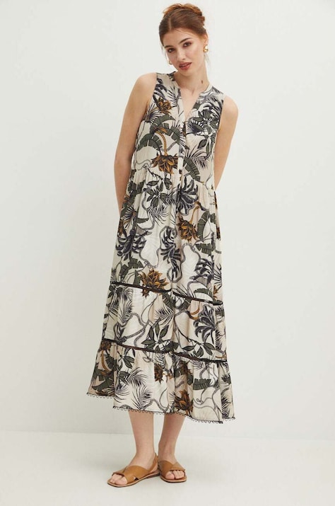 Рокля Medicine среднодълга с уголемена кройка