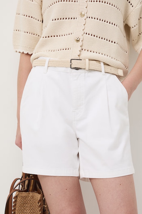 Šortky Medicine dámske, béžová farba, jednofarebné, stredne vysoký pás