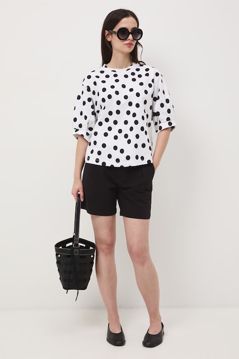 Medicine szorty damskie kolor czarny gładkie medium waist