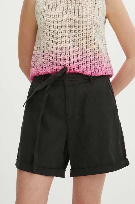 Шорти Medicine жіночі колір чорний однотонні висока посадка