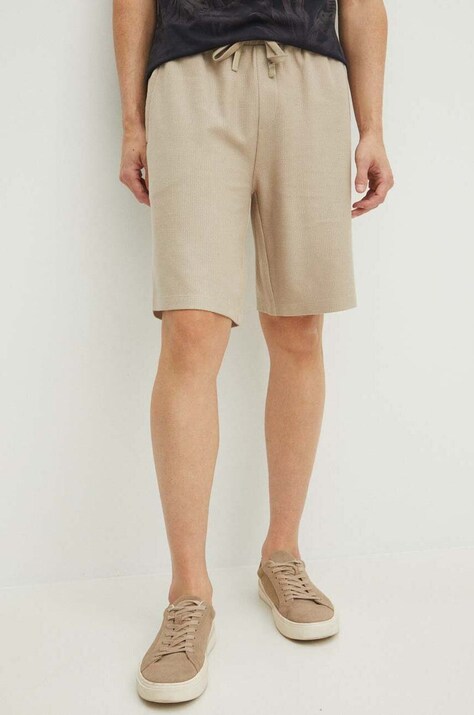 Бавовняні шорти Medicine колір бежевий