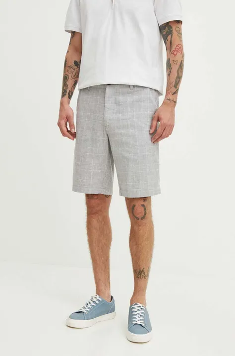 Kratke hlače s dodatkom lana Medicine za muškarce, boja: siva