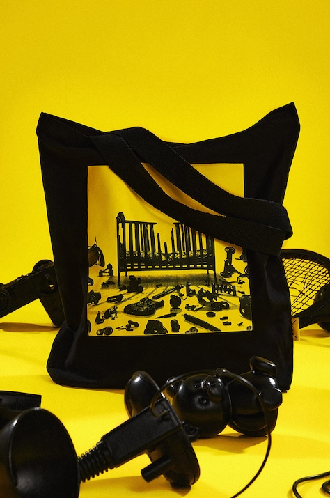 Torba bawełniana z nadrukiem Metallica kolor czarny