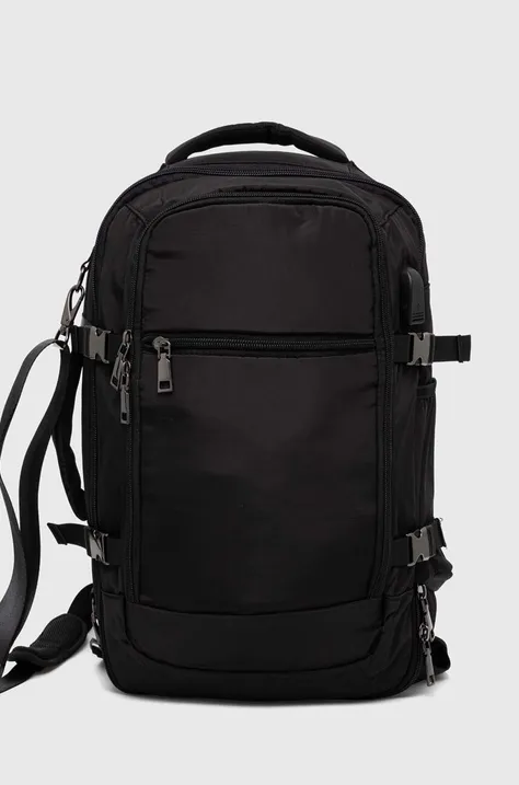 Plecak travel wielofunkcyjny unisex gładki kolor czarny