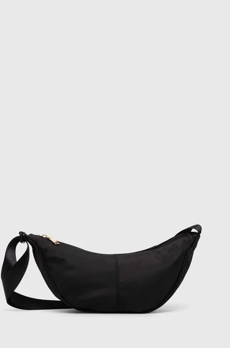 Cestovná taška cez pás dámska hladká čierna farba