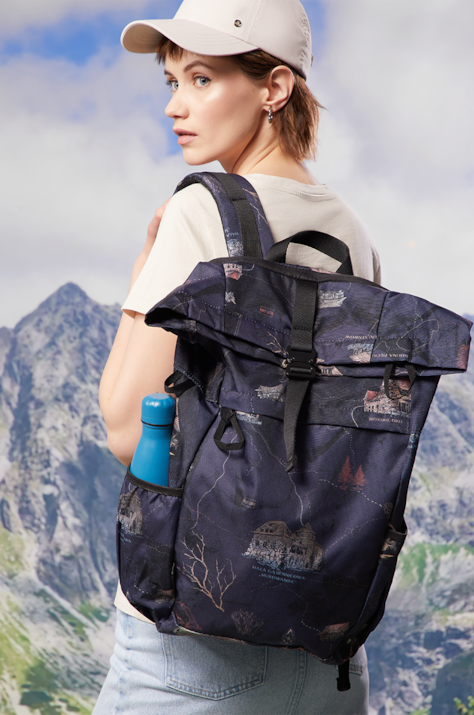 Ruksak Medicine boja: crna, veliki, s uzorkom